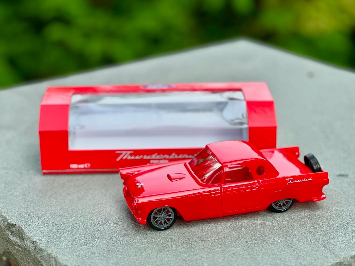 Ford Thunderbird set to launch. It’s been a while since the US market has seen a model car and turned it into fragrance bottle.  The first of more to come from Palm Beach Beaute!